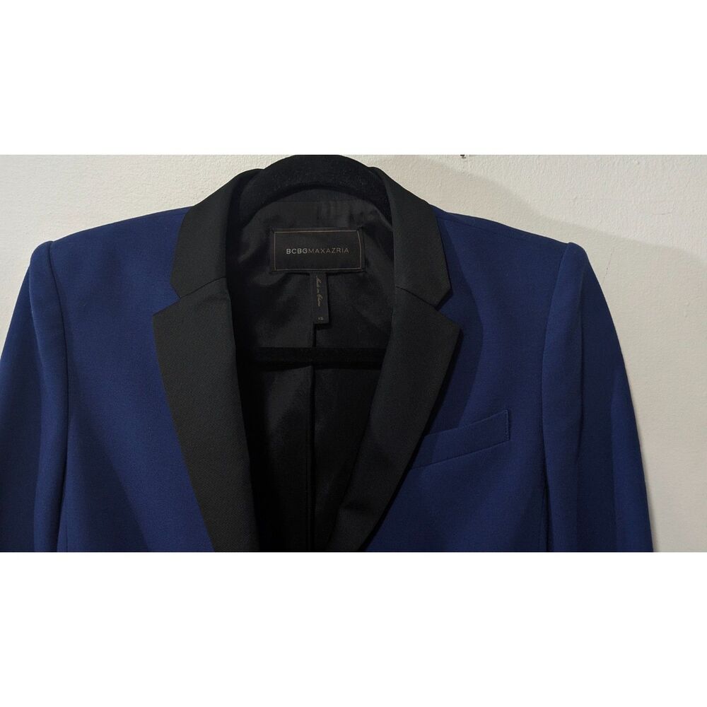 BCBGMaxAzria Kamryn Navy Black Tuxedo Blazer sz. XS - Picture 3 of 5